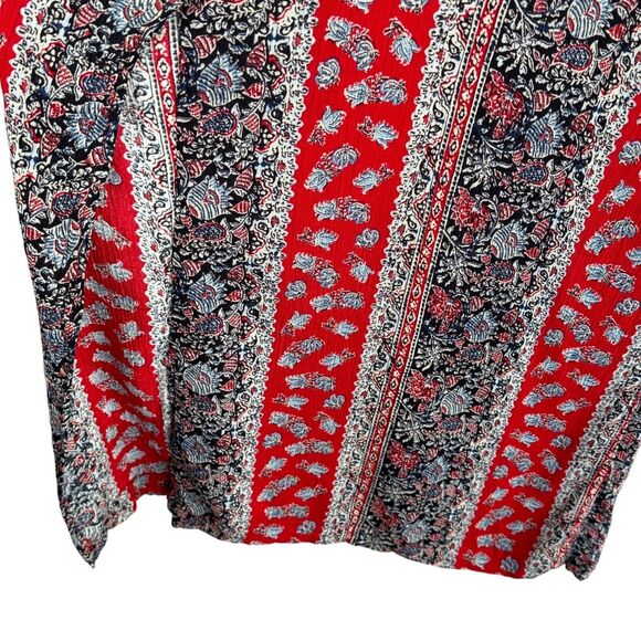 Style & Co X-Large Wide Leg Wrap Pants Floral Mid-Rise Tie Gauzy Elastic Waist - Picture 4 of 9
